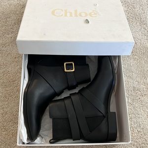 Chloe black leather boots